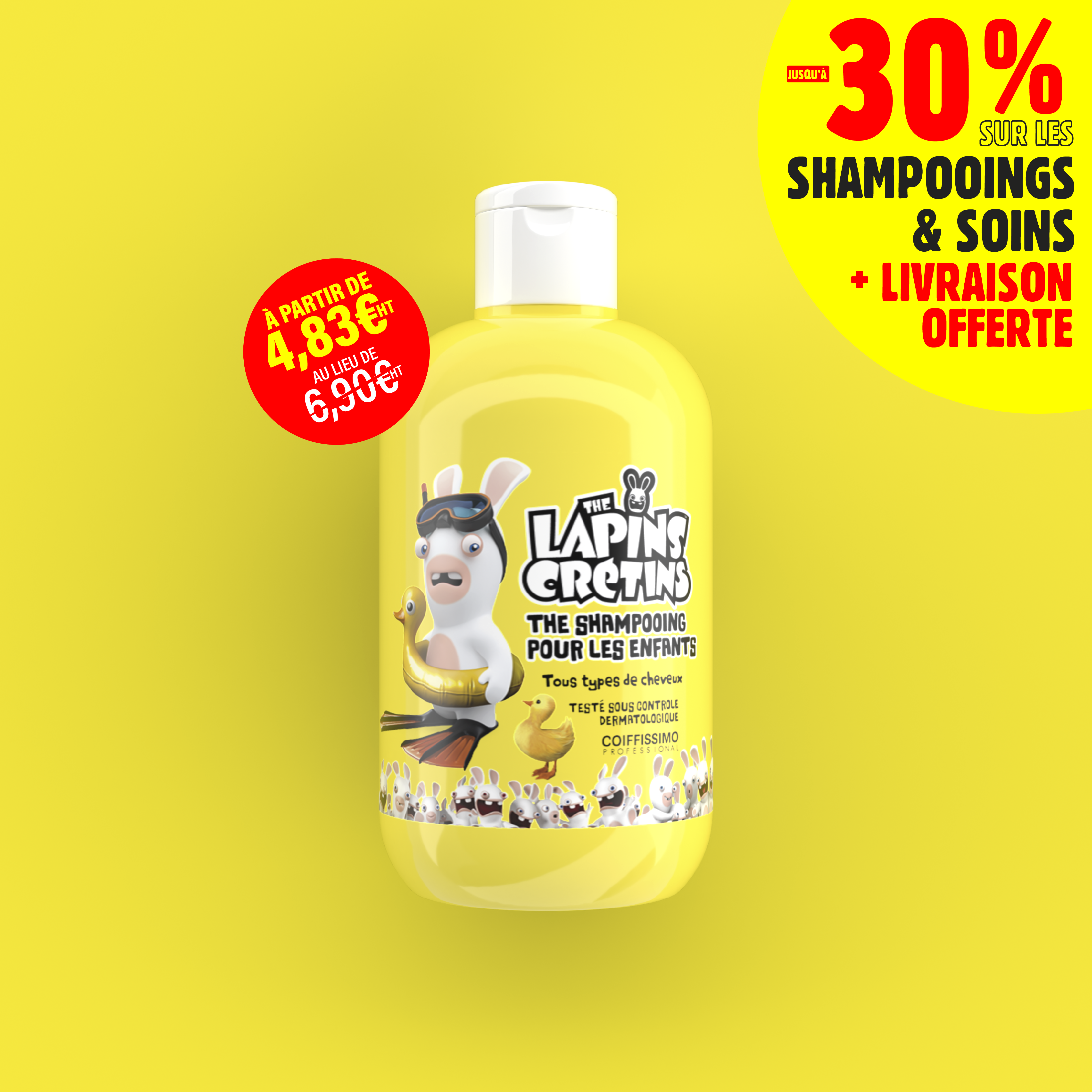 Shampooing Lapins crétins pour les enfants