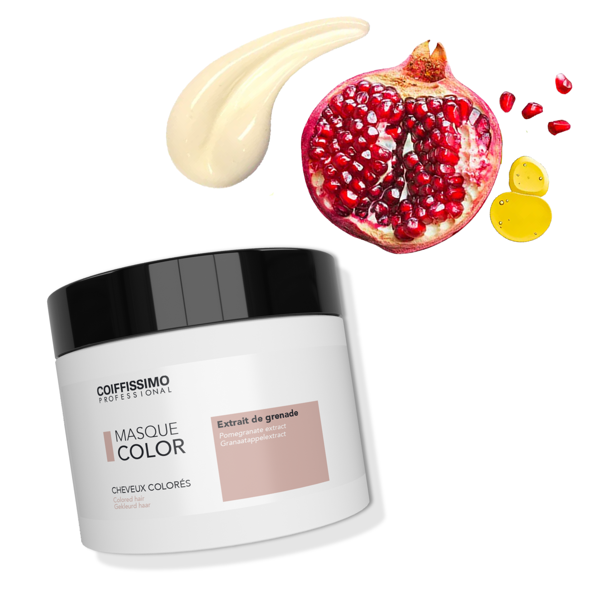 Masque Cheveux Colorés - Adoucit, apport de brillance - 500ml