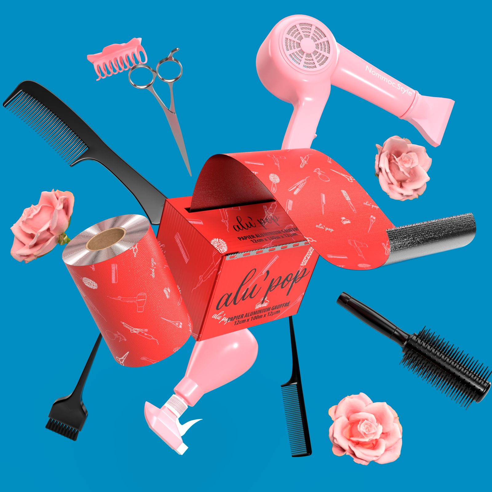 Two rolls of silver aluminum foil, one taller than the other, against a plain background.