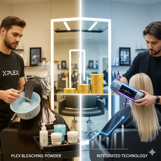 Poudre décolorante Plex vs Technologie intégrée : quelle rentabilité pour votre salon ?
