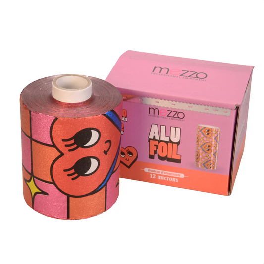 Aluminium coloré avec motif coeur - 12 microns