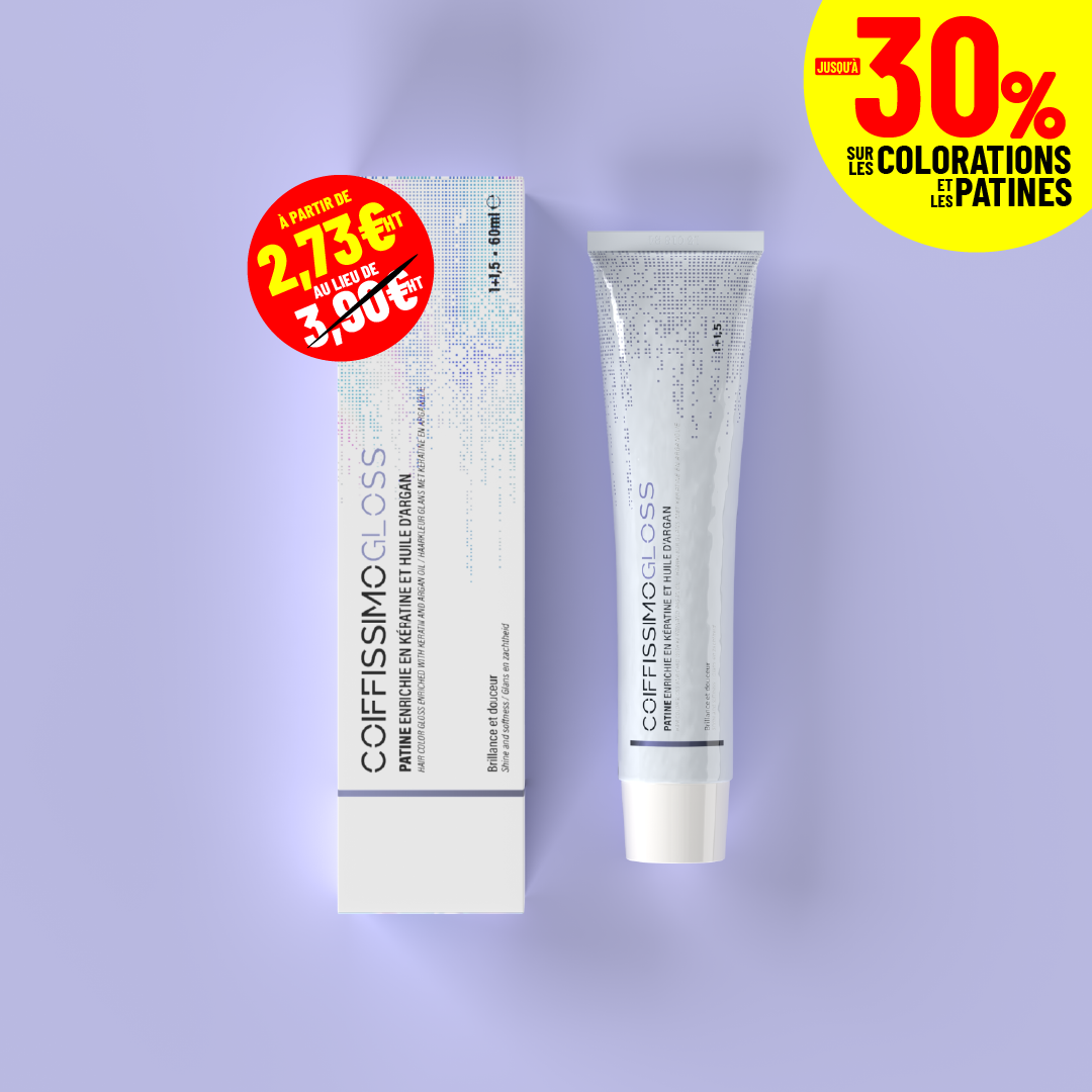 COIFFISSIMO GLOSS - Patine sans ammoniaque enrichie en kératine et en huile d'argan - 60ml