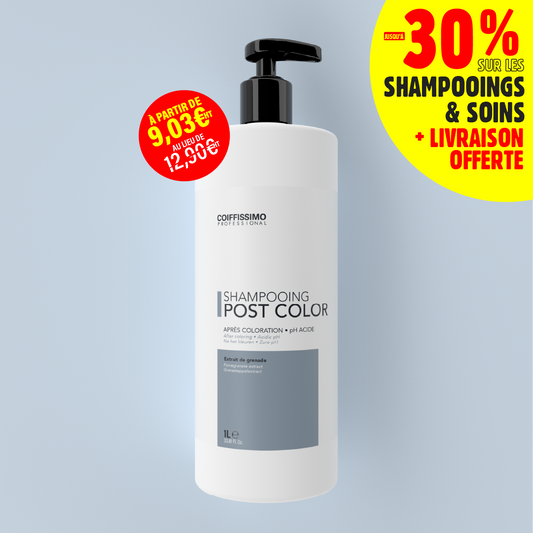 Shampooing Post Color pH acide - Hydratant, referme les écailles - 1 litre