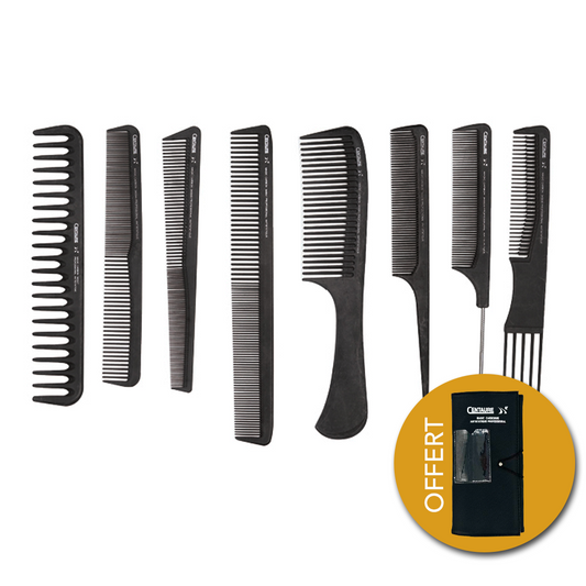 Trousse de 8 peignes carbone - Centaure