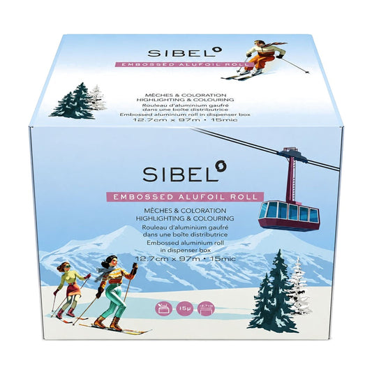 Boîte distributrice Alpine Glow, aluminium gaufré 12,7 cm x 97 m, 15 microns