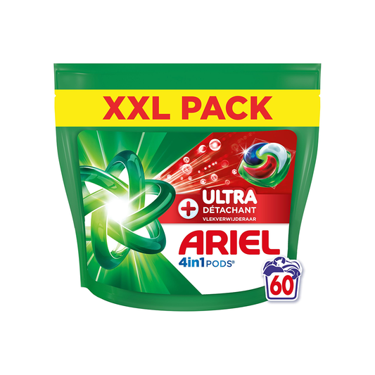 Lessive Ariel pods ultra détachant - 60 lavages