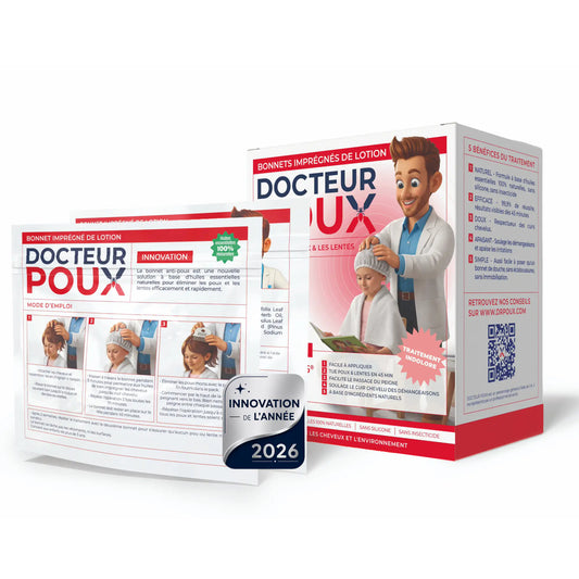 Boîte de 2 bonnets anti-poux imprégnés Docteur Poux