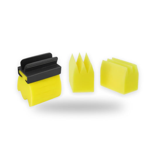 Poignée saturateur et éponges jaunes