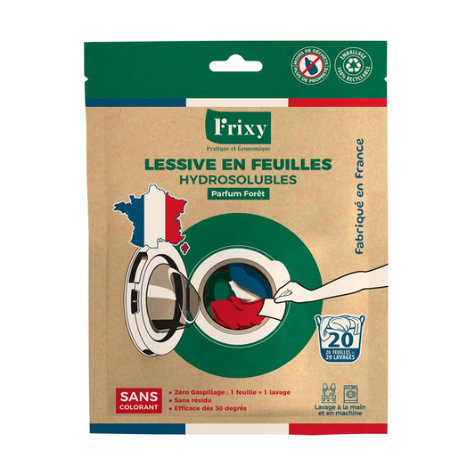 Lessive en feuilles hydrosoluble - Frixy