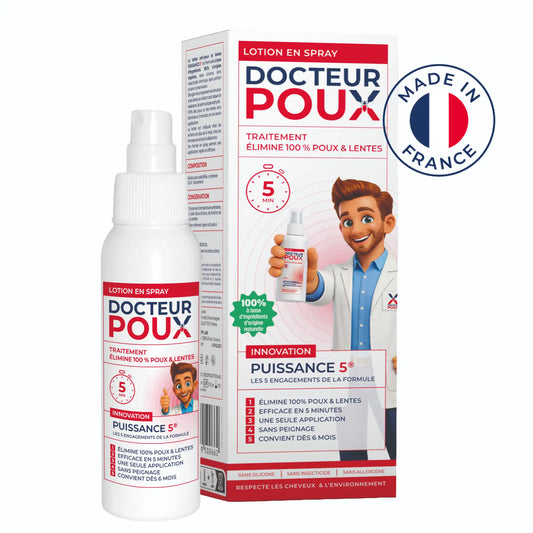 Lotion anti-poux en spray Puissance 5 Docteur Poux, 100 ml