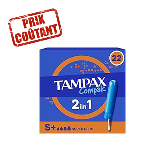 Tampons Tampax Compak Super Plus – Boîte de 22